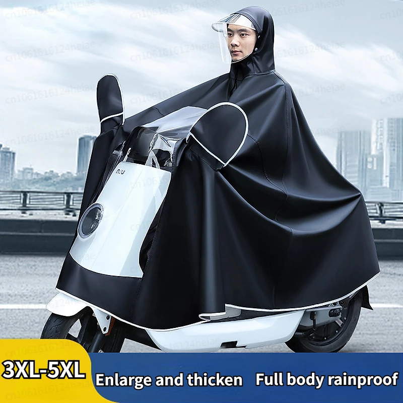 

High Quality Full Body Rain Proof Raincoat Enlarged and Thickened Electric Battery Motorcycle Two 2 Adults Poncho Raincoat