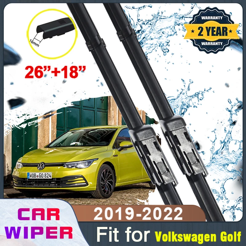

For Volkswagen Golf MK8 Variant R-Line GTE GTD GTI R 2019 2020 2021 2022 Car Front Windscreen Wipers Blade Brushes Accessories