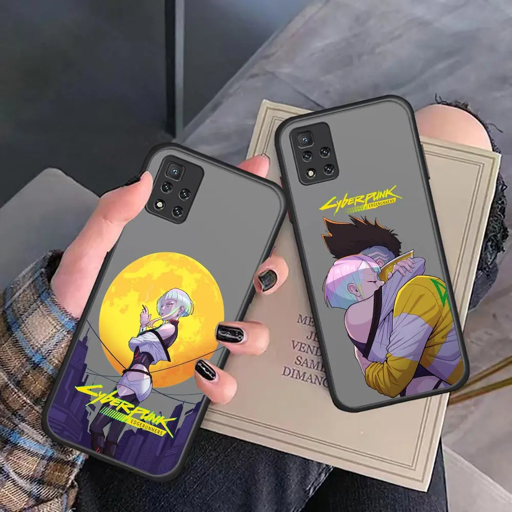 

Hot Game C-Cyberpunkes Cartoon Matte Case For Redmi Note 10 Pro Case For Redmi Note 11 10 9T 9S 9 8 Pro 7 6 5 4 3 2 Aprime Cover
