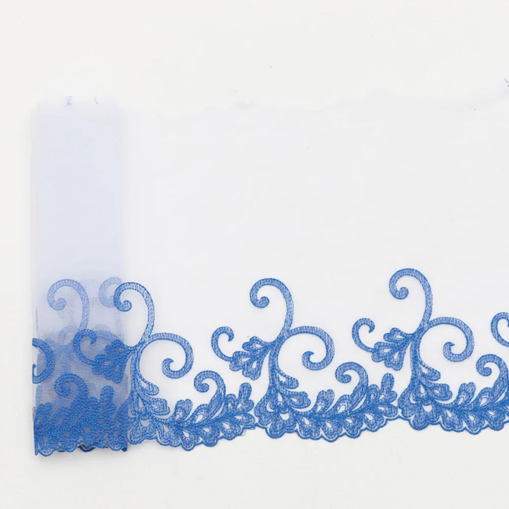 1 Ярд Сине-белая Фарфоровая Сетка Кружевные Аксессуары Для Волос С Ручной