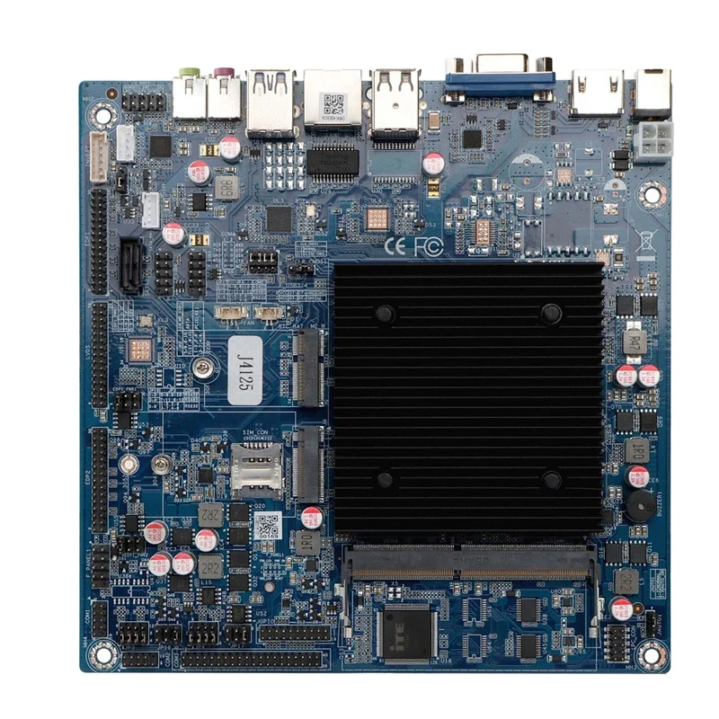 

J4125 Motherboard Embedded J4125 Quad-Core Four-Thread DDR4 SO-DIMM RAM Thinitx Industrial Motherboard Supports NVME