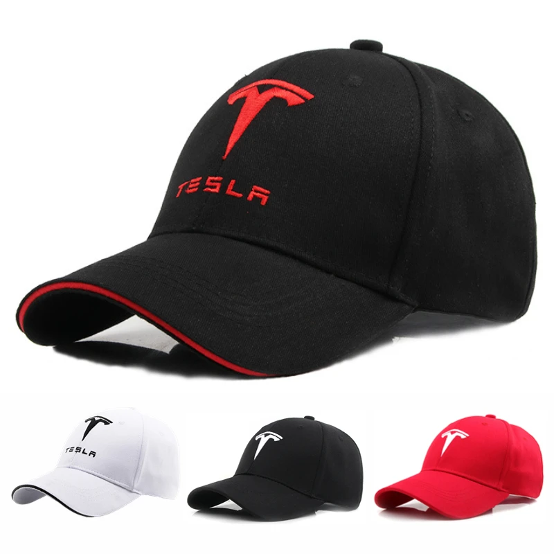 Cotton for Tesla Baseball Caps Letter Embroidery Men Women Casual Hip Hop Snapback Hat Adjustable Outdoor Sport Fishing Hiking