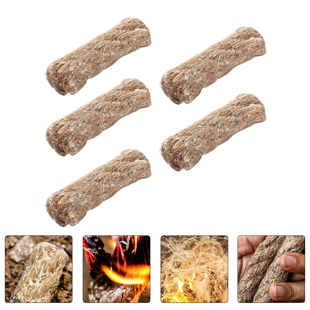 

5 шт., легковоспламеняющийся шнур для барбекю и кемпинга