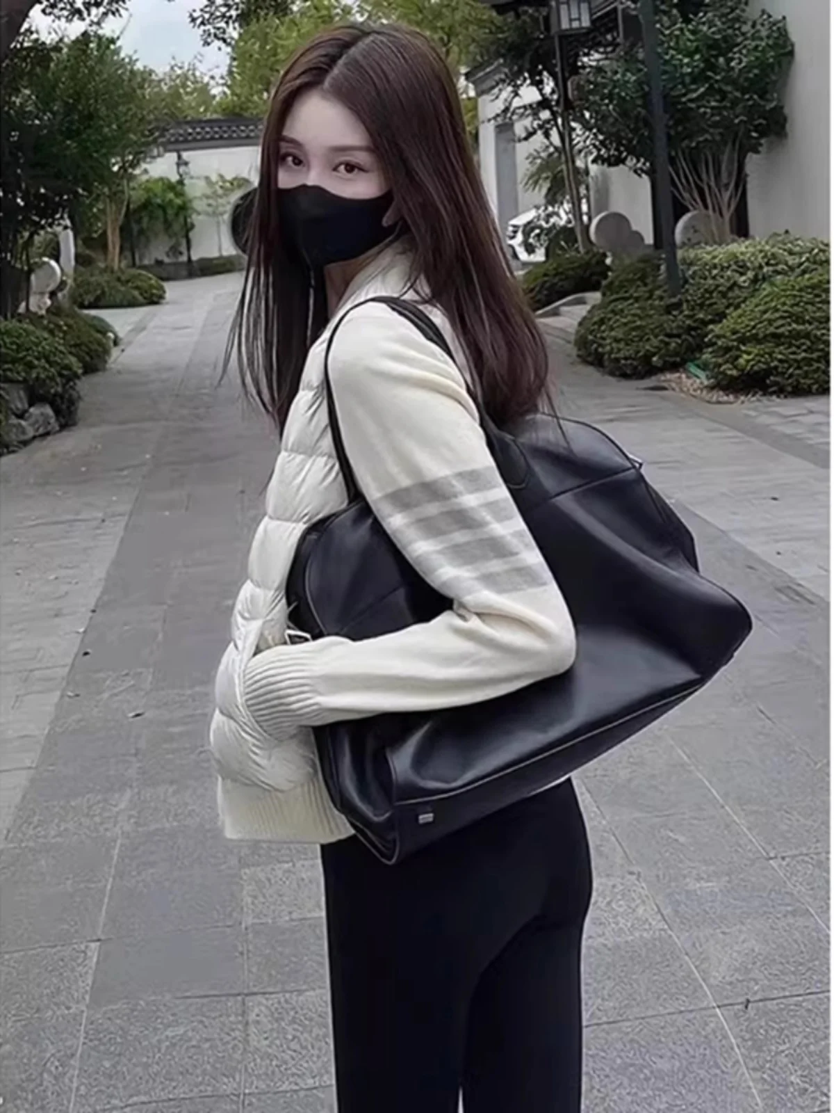 Пуховое пальто с хлопковой подкладкой. Женская одежда. Осень и зима 2024. Новинка.