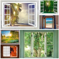 natural scenery outside the window photography backgrounds props flower tree landscape portrait photo backdrops 2236 ch 02