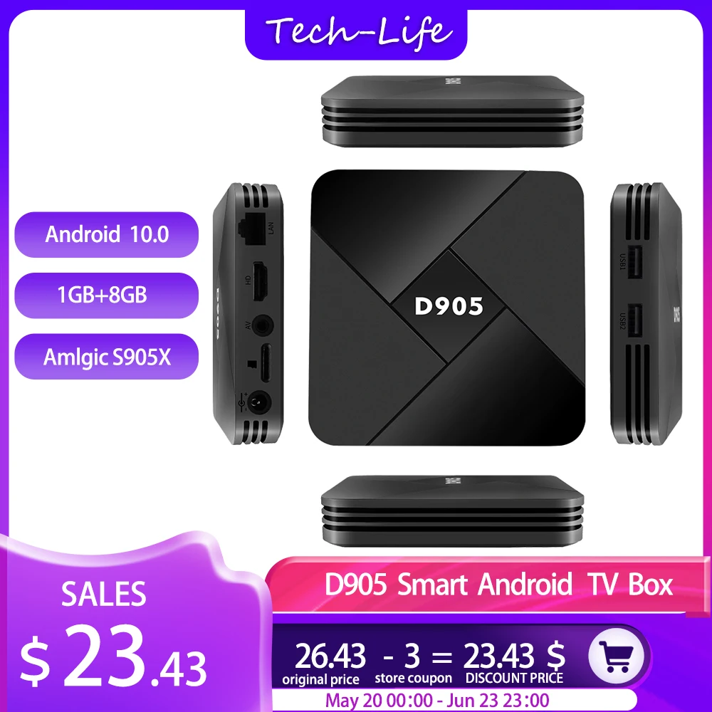 

2022 New D905 Smart TV Box 1gb 8gb 2.4G Wifi 4K Amlogic S905 Aupport Youtube Video Media Player Android Ip TV Mi Boxs