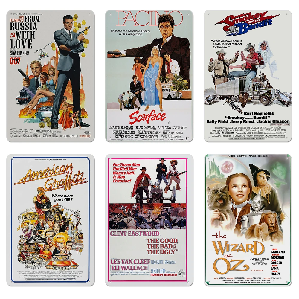 

Classic Movie Tin Sign POSTER Retro Vintage Film Cover Metal Print Bar Toilet Decor Wall Art Home Decoration Painting POSTERS