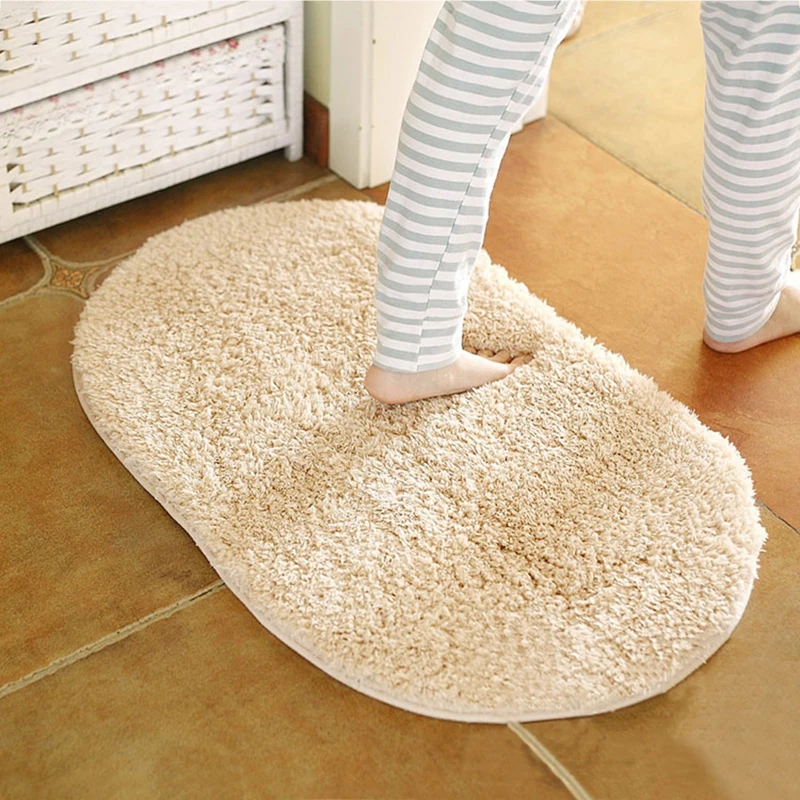 

Oval Area Rugs for Living Room Fluffy Floor Mat Soft Window Bedside Carpet Bathroom Plush Rug Kids Room Play Mat Room Decoration