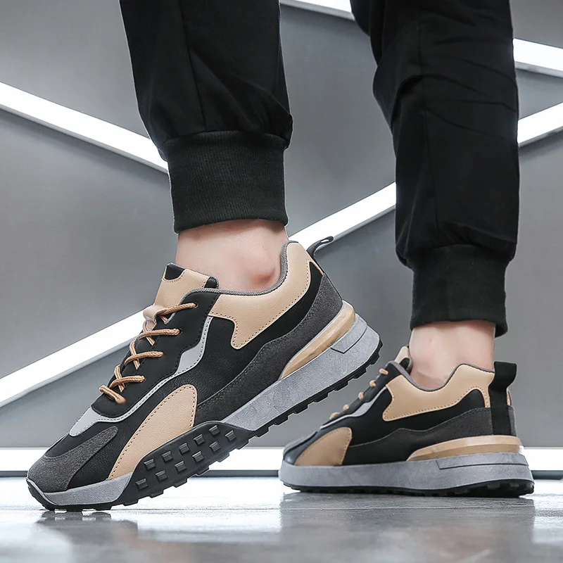 

Новинка весна-осень 2022, модная мужская спортивная обувь, удобная и износостойкая легкая прогулочная обувь со шнуровкой