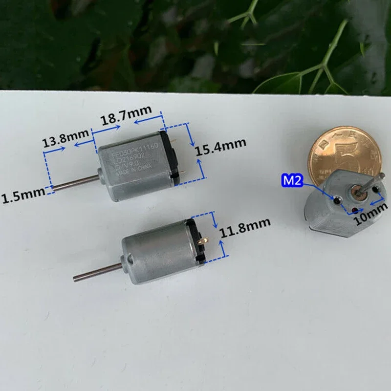 Mabuchi FF-030PK-11160 DC 3 В 5 6 9 25200 об/мин Высокоскоростной мини 15 мм 030 Бесшумный двигатель 14