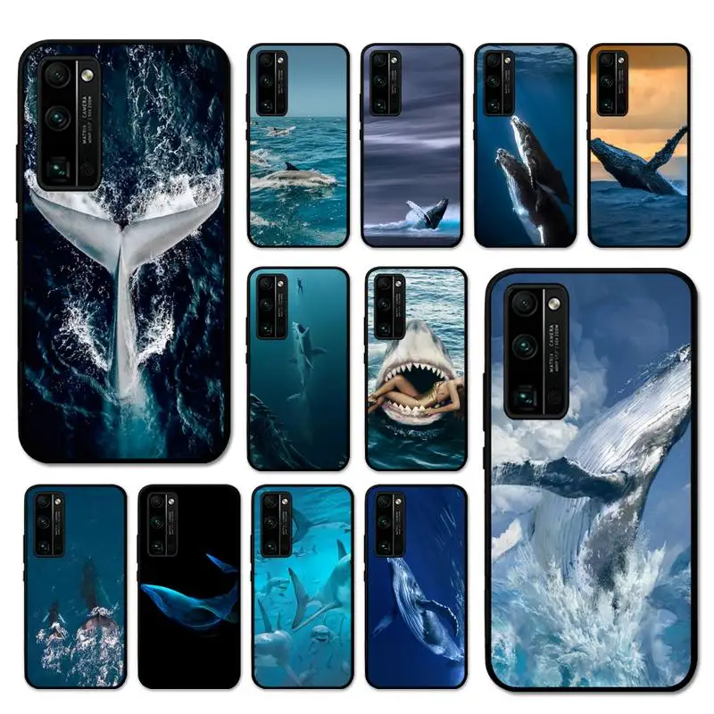 

Ocean Whale Shark Swimming Phone Case For Huawei Honor V30 30 9X 7A Pro View 20 10 9 Lite 10I 8C 8X 5A Play Cover