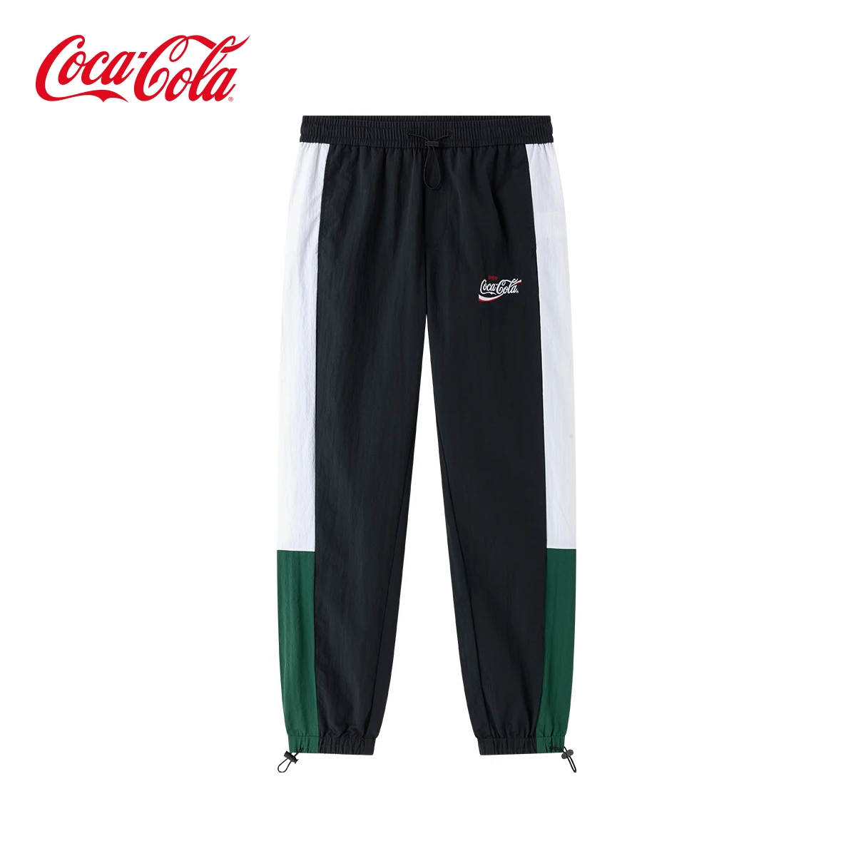 

Coca-Cola official trendy brand casual sports trousers spring and autumn contrast stitching cropped feet women bottoms pants