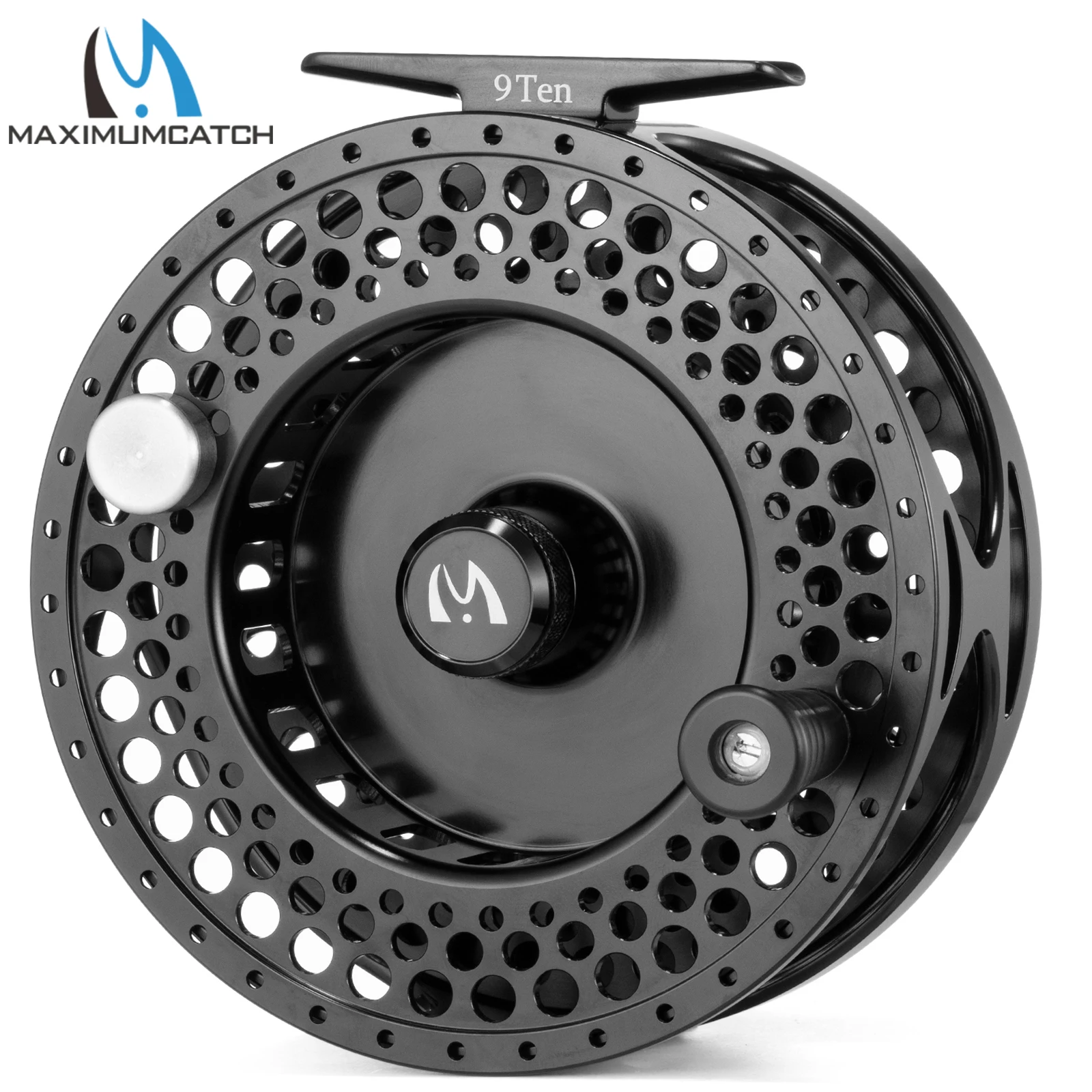 Фото MAXCATCH Skybound Fly Fishing Reel 9/10WT Spey, двухручная катушка с большим бортом, водонепроницаемая, с герметичным карбоновым фрикционом, полнорамная катушка для нахлыстовой рыбалки. №2