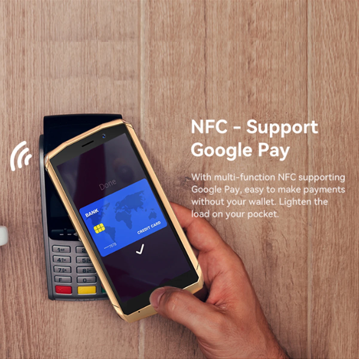 Najtaniej Cubot Kieszonkowy Mini Smartfon 4 Cal Wyświetlacz NFC 4 GB + 64 GB 3000mAh Bateria Android 11OS Telefon Twarz ID Google Pay Telefon