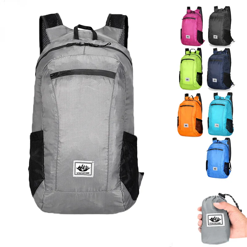 

20L Lightweight Portable Foldable Waterproof Backpack Folding Bag Ultralight Outdoor Pack for Women Men Travel Hiking