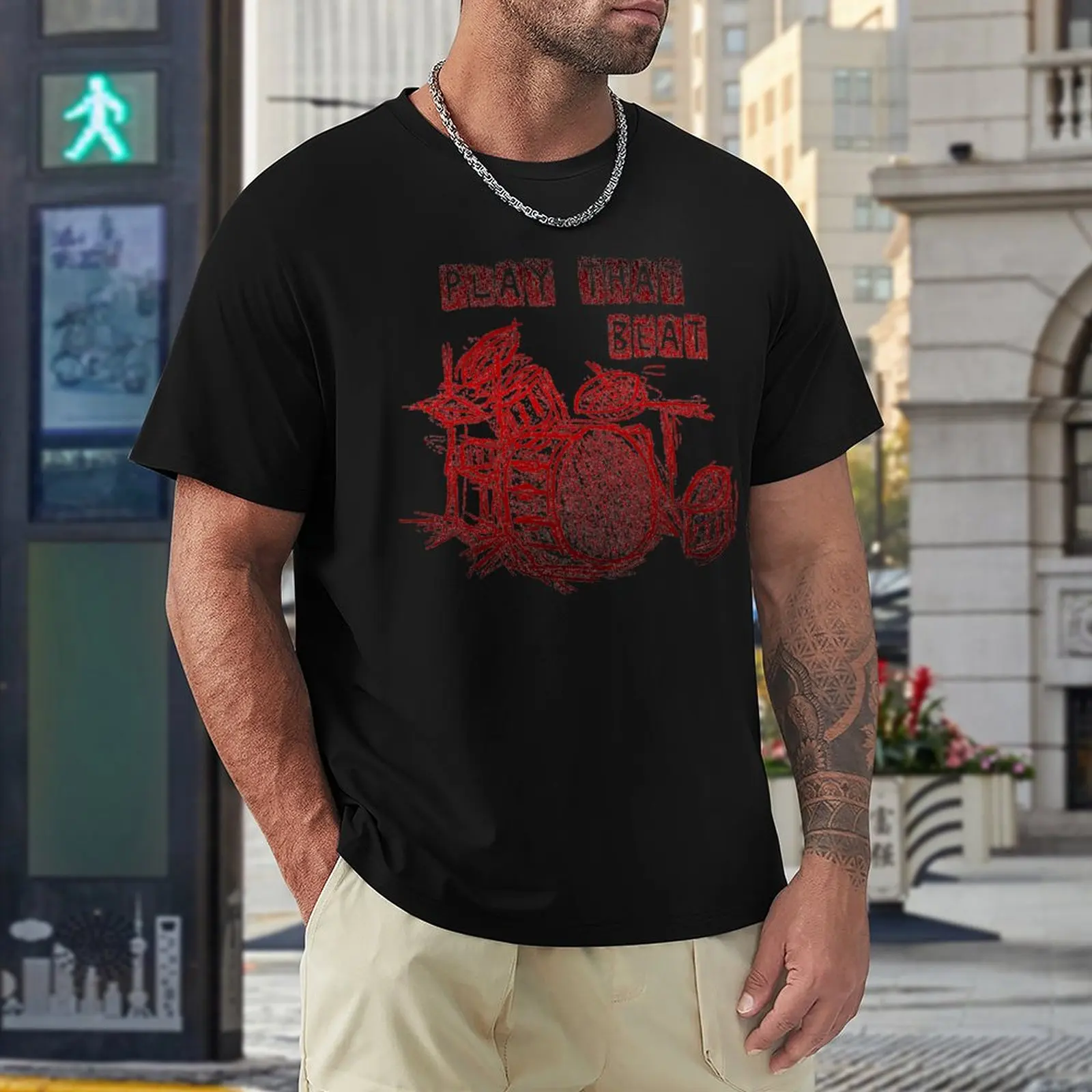 

Play That Beat Drums 7 Hot Sale T-shirts top Quality Travel Eur Size