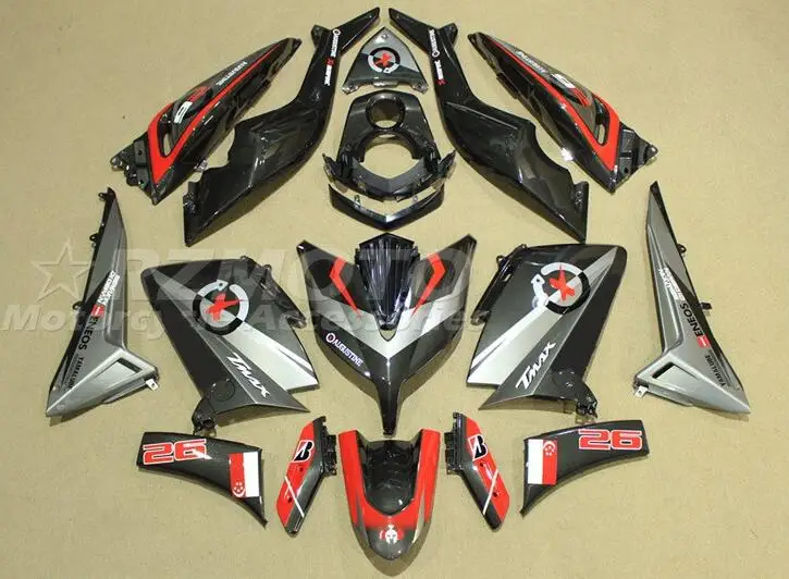 

Style New ABS Fairings Kit Fit For YAMAHA T-max 530 2015 2016 15 16 Tmax Bodywork Set Red Gray