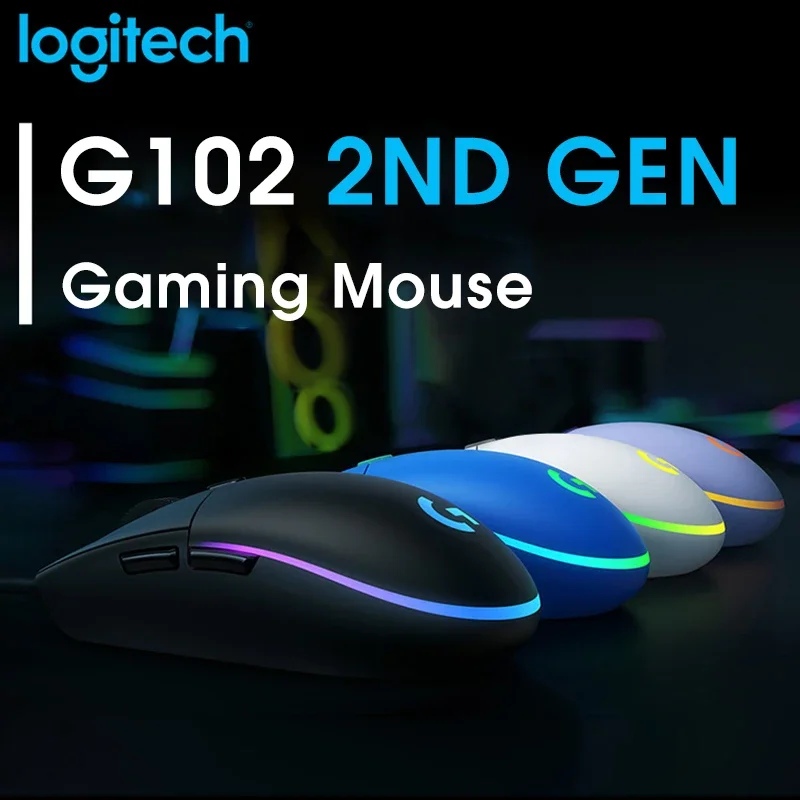 Проводная игровая мышь Logitech G102 G304 RGB USB для ПК портативного компьютера