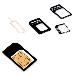 Black Nano SIM Card To Micro Standard Adapter Converter Sets Sim Card Tool for Phone Accessories in USA (United States)