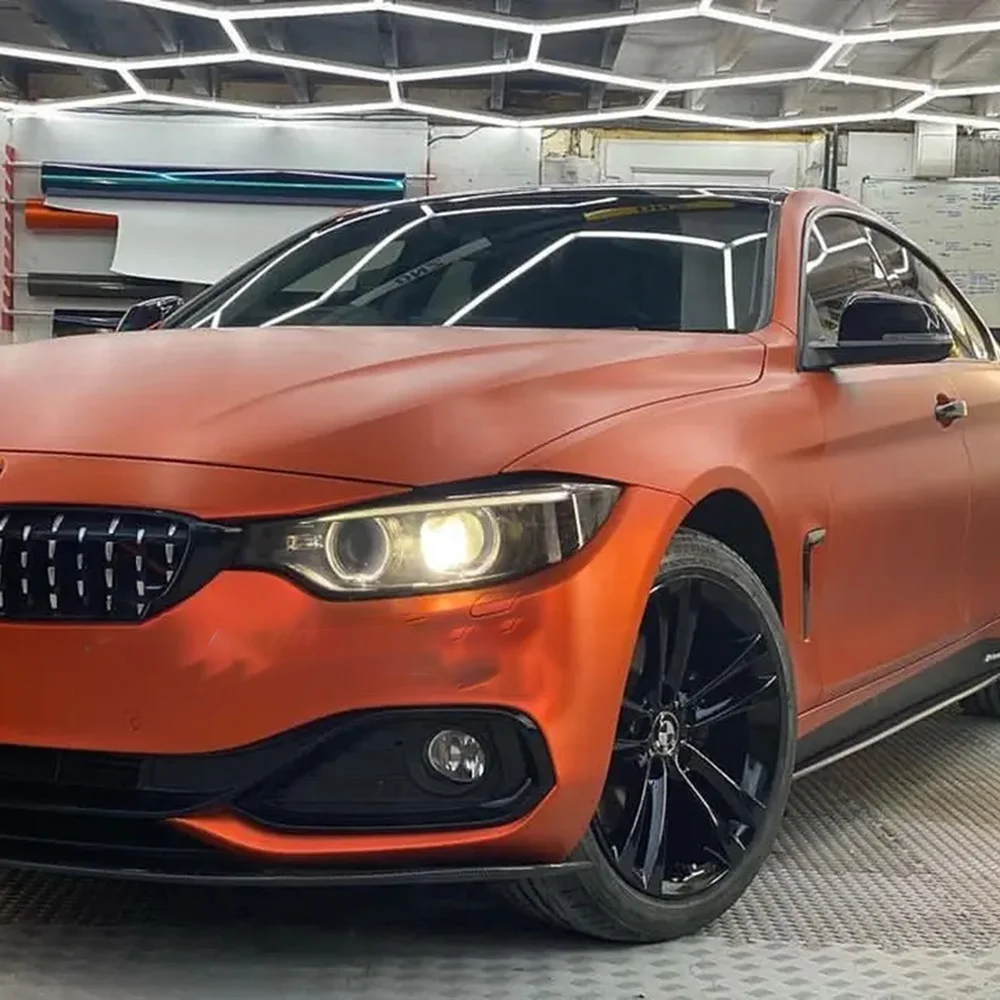 

SMC07 SUPER MATT CHROME ORANGE Car Wrap Vinyl Full Rolls 250cm Sheet With Air Bubble Auto Body Skin Decal Stickers Foil Styling