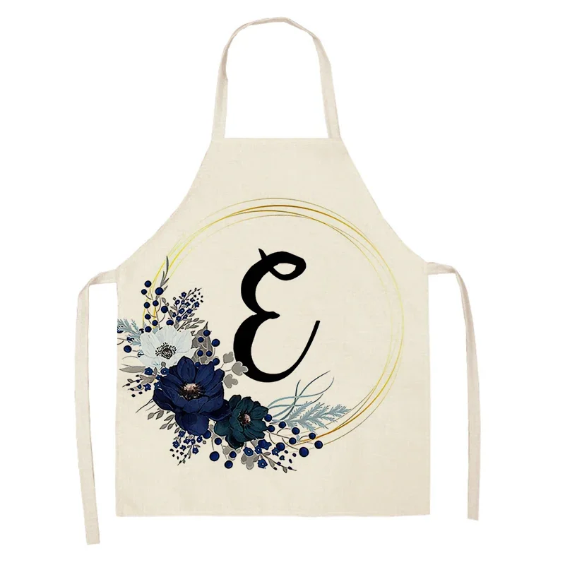 Фартук для дома с буквенным принтом устойчивый к пятнам из льна мужчин и женщин