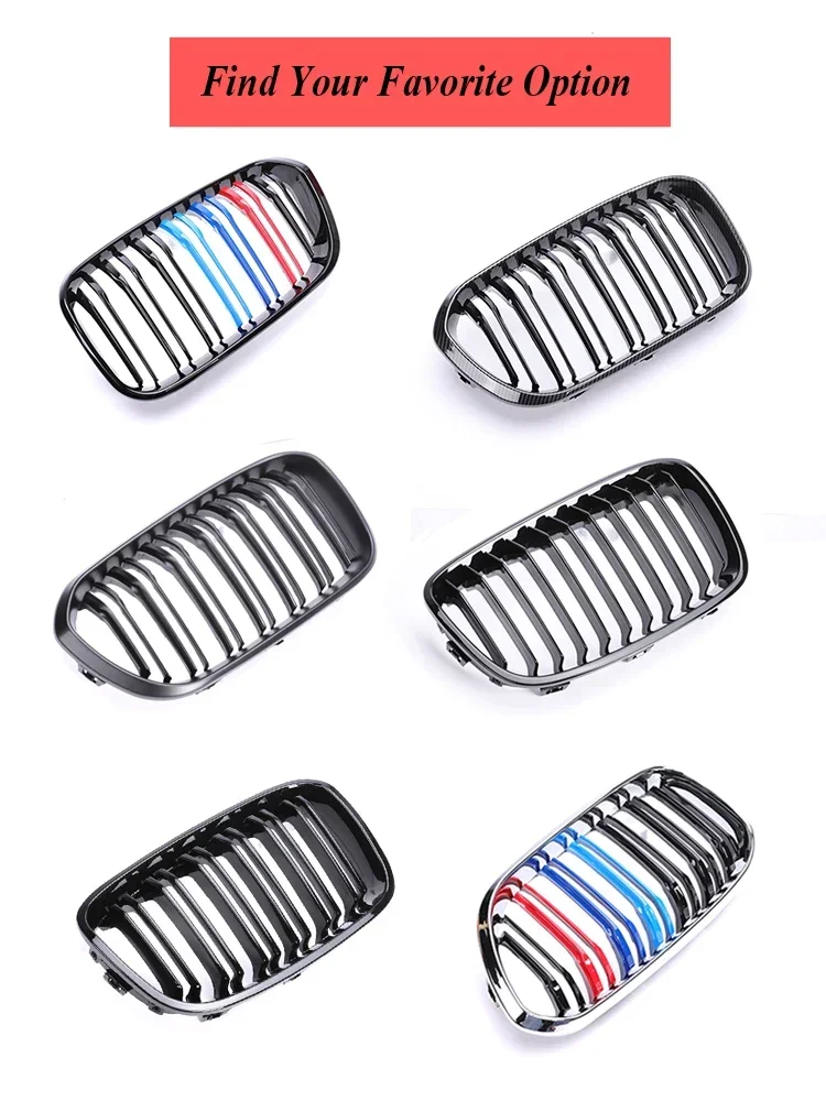 Крышка решетки радиатора для BMW 1 серии F20 F21 LCI 2015-2019 углеродное волокно двойная