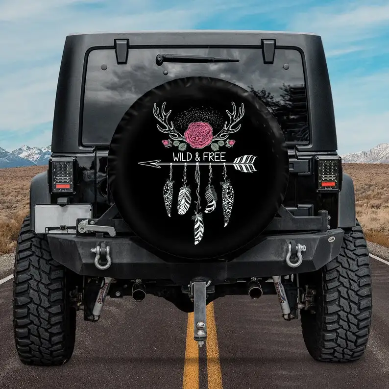 

Wild And Free Spare Tire Cover For Car - Car Accessories, Custom Spare Tire Covers Your Own Personalized Design, Tire Protectors