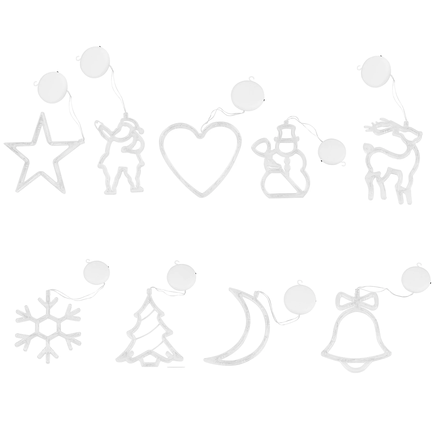 

Рождественский колокольчик, снеговик, звезда, огни, праздничное украшение для окна, светодиодное освещение для вечерние ринки, домашний дек...