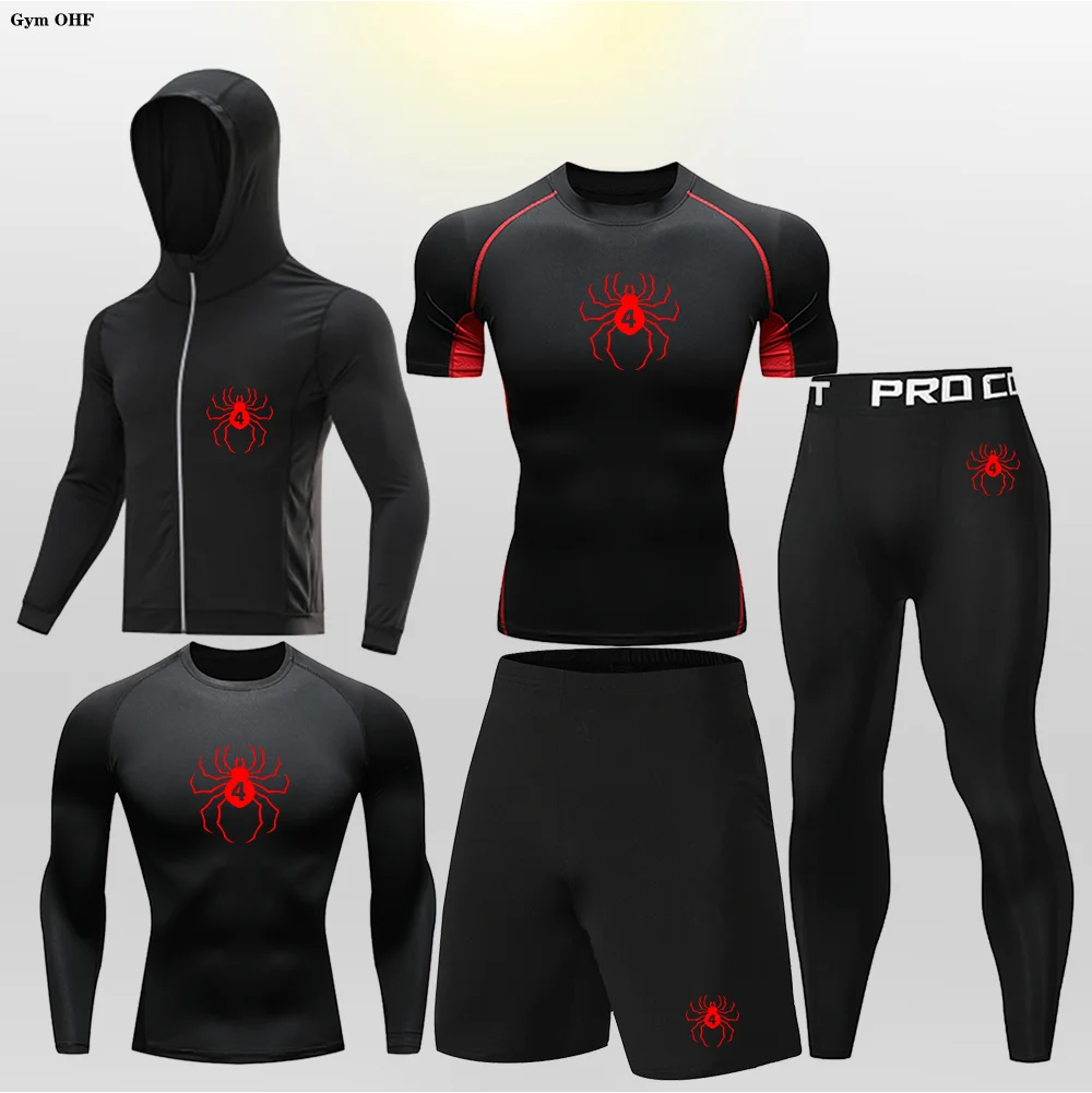 Детские компрессионные костюмы для фитнеса Anime Hunter X одежда тренировок в