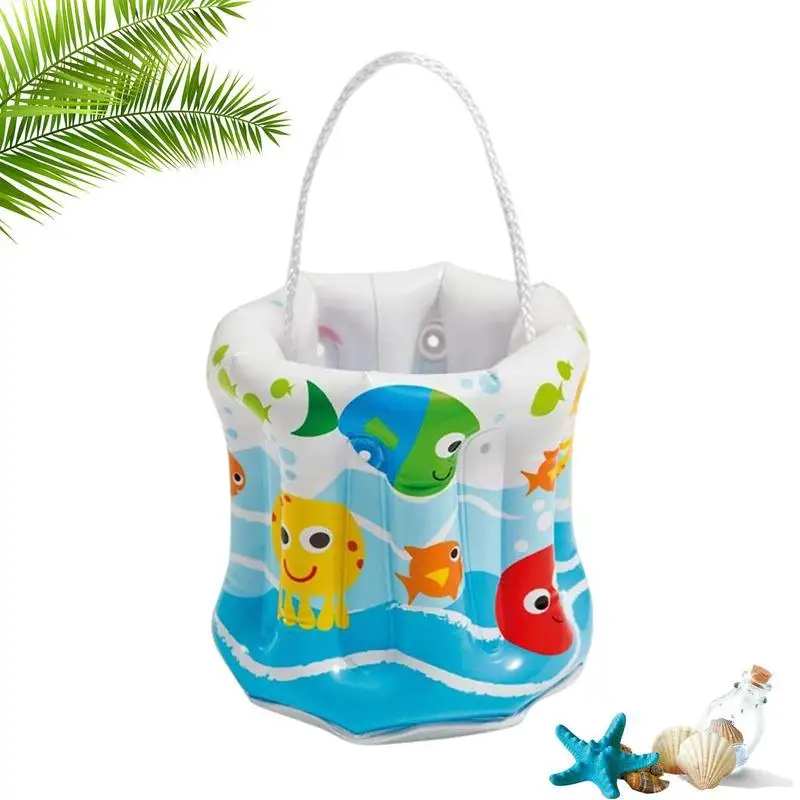 

Small Sand Buckets Beach & Sand Toys Mini Sand Buckets With Handle Inflatable Beach Bucket For Summer Party