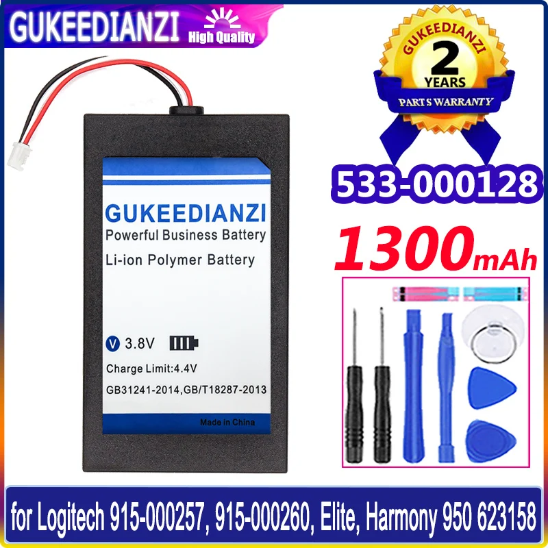 

Bateria 1300mAh Battery 533-000128, 623158 For Logitech 915-000257, 915-000260, Elite, Harmony 950 Batterie High Quality Battery