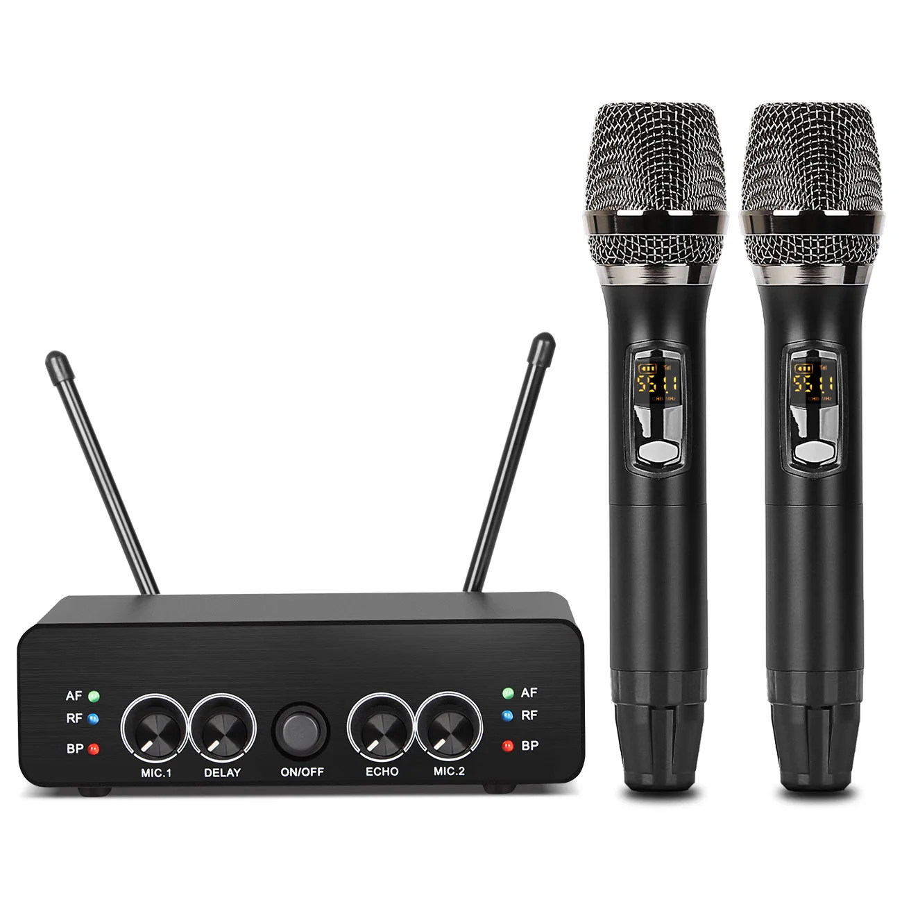 

Karaoke UHF microphone Dual Wireless Microphone for Karaoke Stage Performances UHF Handheld Mic Frequency 100M Receive