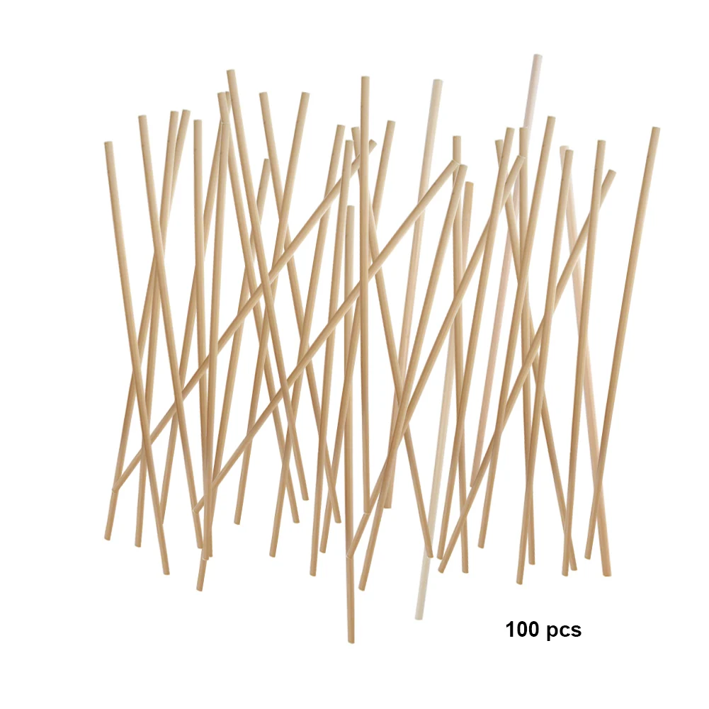 

100pcs/pack Home Birthday Kitchen Supplies Organic Party Drinking Straw Biodegradable Wheat Eco Friendly Bar Milk Tea Disposable