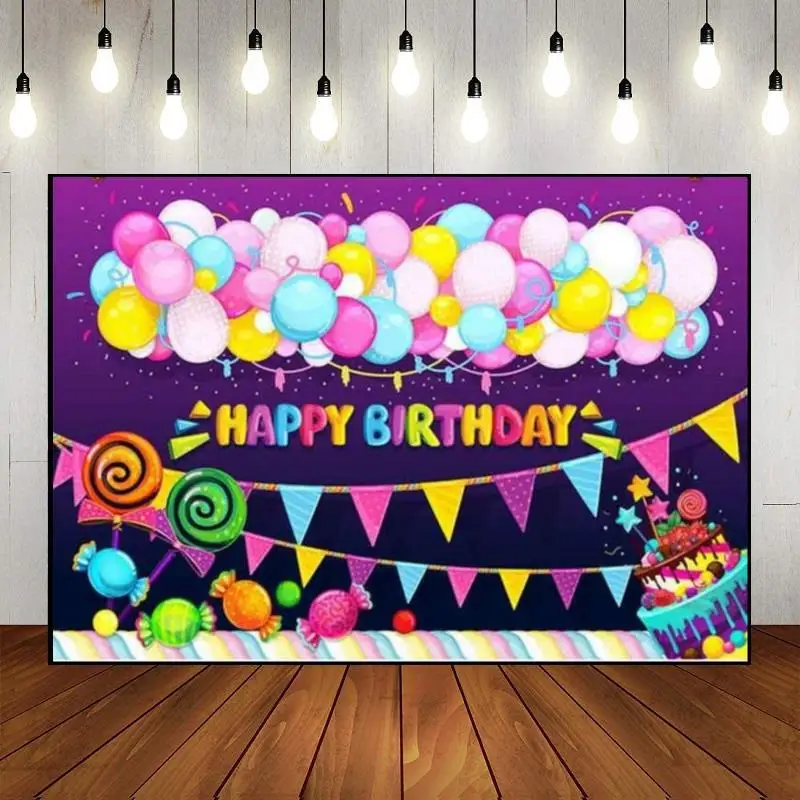 

Happy Birthday Baby Shower Background Decoration Photo Party Four-wheel Drive Vehicle Photography Backdrops Musician Vinyl Game