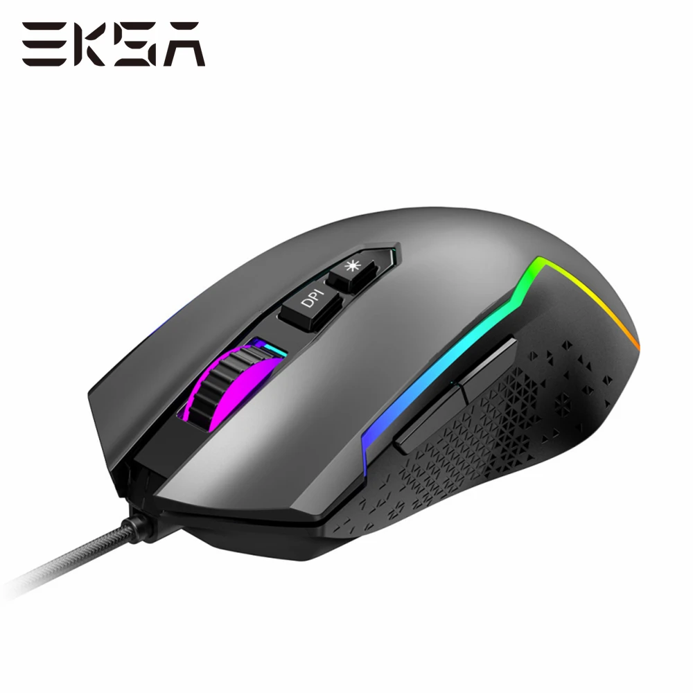 Мышь компьютерная игровая EKSA EM100 USB RGB 8000DPI 7 программируемых кнопок |