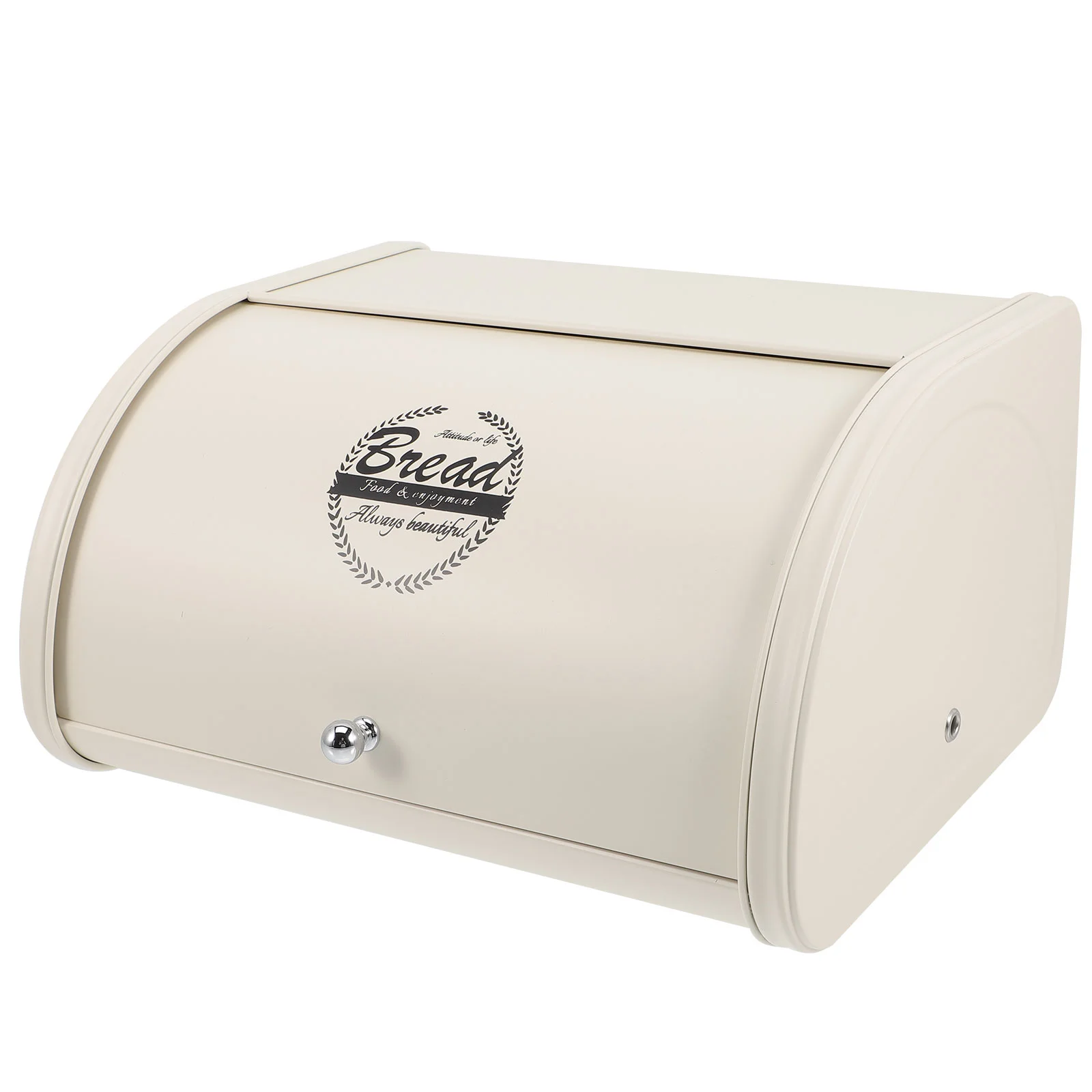 

Bread Box Bin Storage Holder Kitchen Container Countertoporganizer Lid Metalwith Rolldessert Cupcake Desktop Stand Capacity