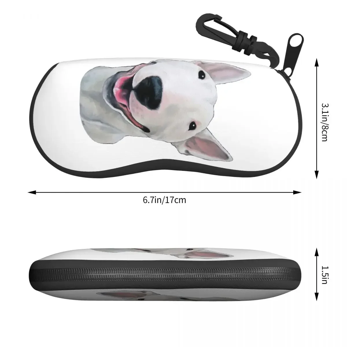 Футляр для очков бультерьера мужчин и женщин милый забавный принт чехол с