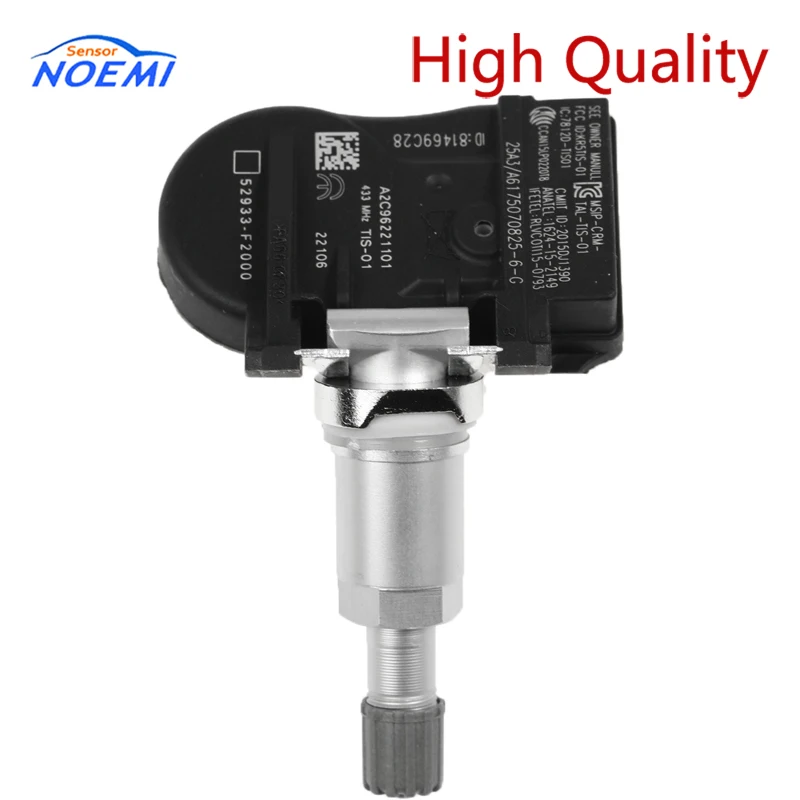 

Датчик контроля давления в шинах YAOPEI 52933-F2000 433 МГц TPMS для Hyundai Kia NIRO Optima Sportage Sorento 52933F2000