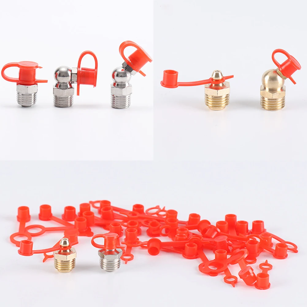 

100Pcs Cap Brake Pump Dust Cap Drain Screw Cap Brake Caliper Cap Iron Grease Nipple Stainless Steel Motorcycle Tool Parts Nipple