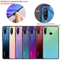 luxury tempered glass case for huawei honor 8x 9x pro 10i 20i tpu edge soft anti fall protective case for honor 50pro 60 70 pro