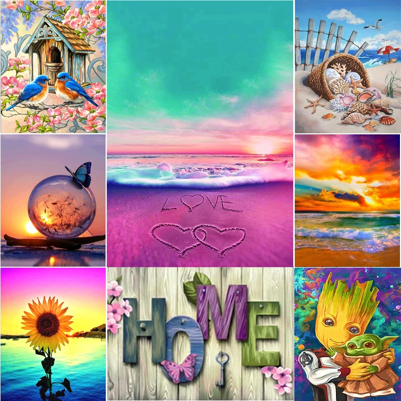 

5D DIY handmade diamond painting landscape animal art painting 30X40CM decorative painting