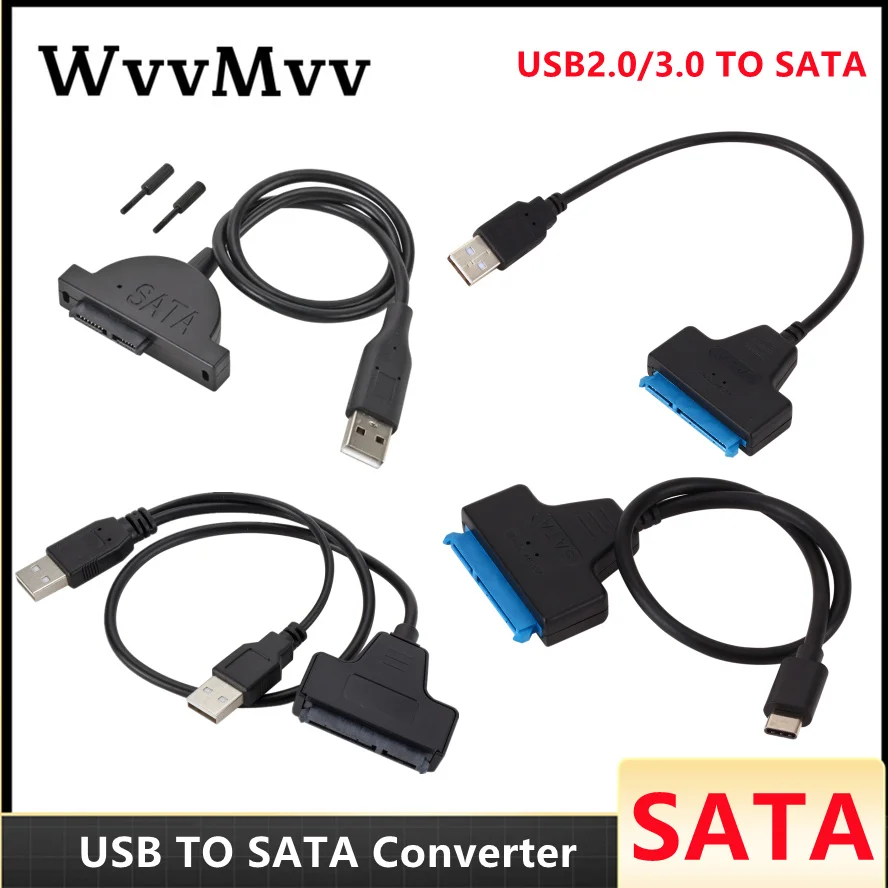 

3 in 1 USB SATA 3 Cable Sata To USB 3.0 Adapter UP To 6 Gbps Support 2.5Inch External SSD HDD Hard Drive 22 Pin Sata III A25 2.0