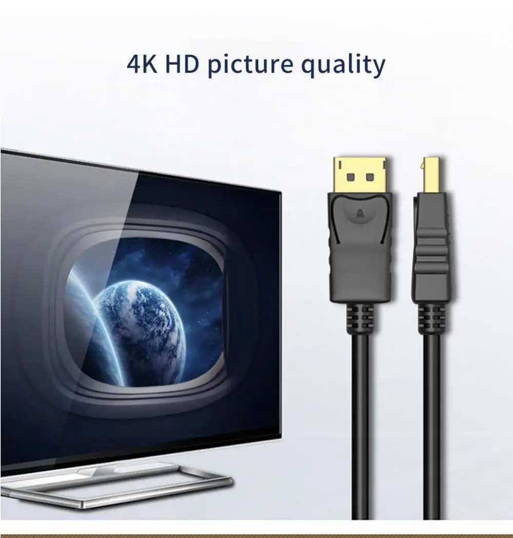 

8K 60Hz Displayport Cable HD Audio Video Synchronization 4K 144Hz DP To DP Cable For Laptop Monitor Projector TV Display Port