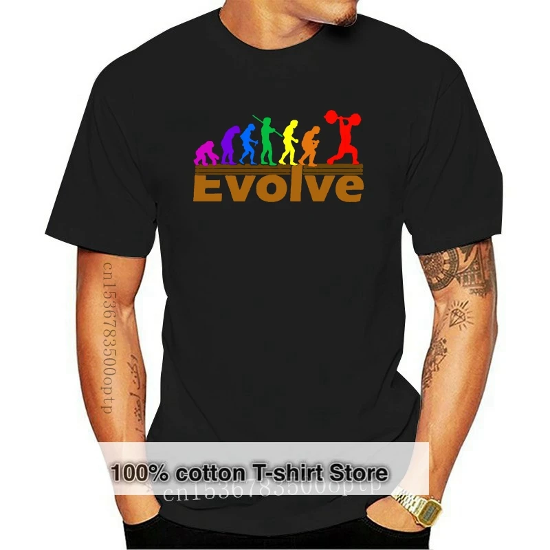 

Panoware Men's Funny Workout T-Shirt | Evolve Weightlifting Round Collar Short Sleeve T Shirts