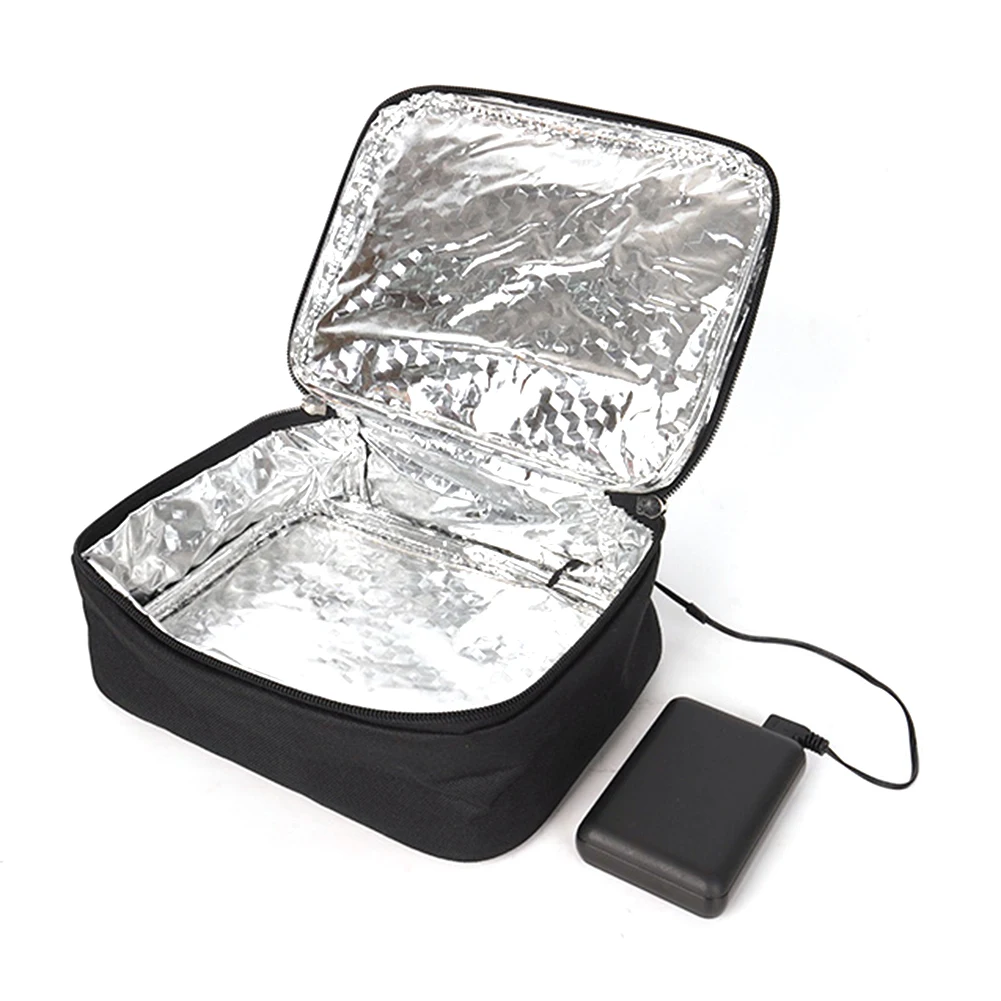 

USB Electric Heating Lunch Box Bag Waterproof Insulated Picnic Food Warmer Bento Container Bag Portable Outdoor Lunch Bag
