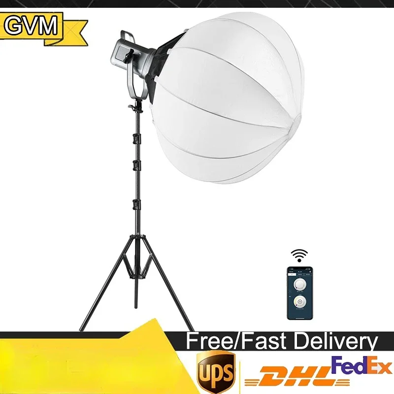 

GVM 150W RGB LED Video Light Kit 2700K~7500K Bi-Color Photography Studio Lighting With Softbox Lamp; Stand Continuous Light
