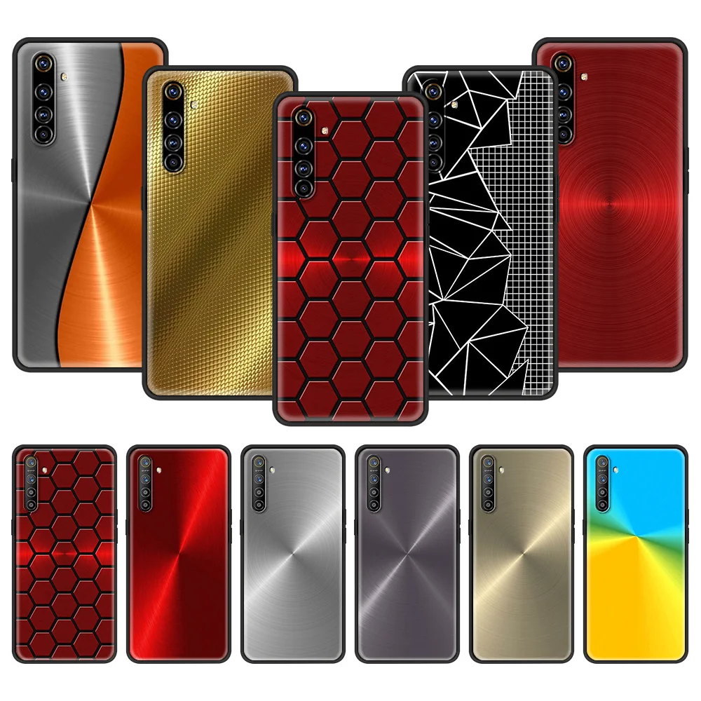 

Чехол с матовой металлической текстурой для Oppo A15 A52 A53 A54 Reno6 Z Reno7 SE Pro 5G A9 2020, задняя крышка для Realme 6 7 8 C21 C11 C3