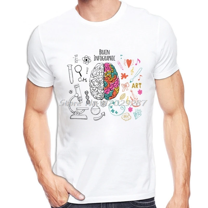 

Geek Brain T Shirt Science Chemistry Biology Art Geography Math Physics Cool Fashion Punk T-shirt Casual Funny Style Unisex Tee