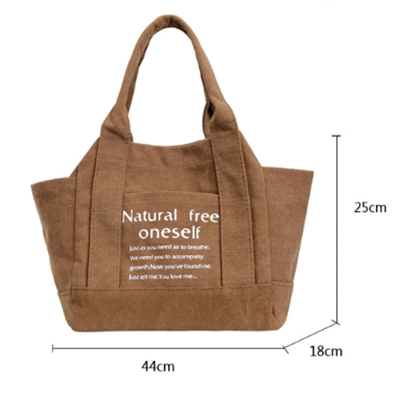 Fashion Luggage & Bags Women's Handbags Shoulder NEW Fresh Letter Portable Canvas Academy Arts Book Storage Bag Bolsa Feminina