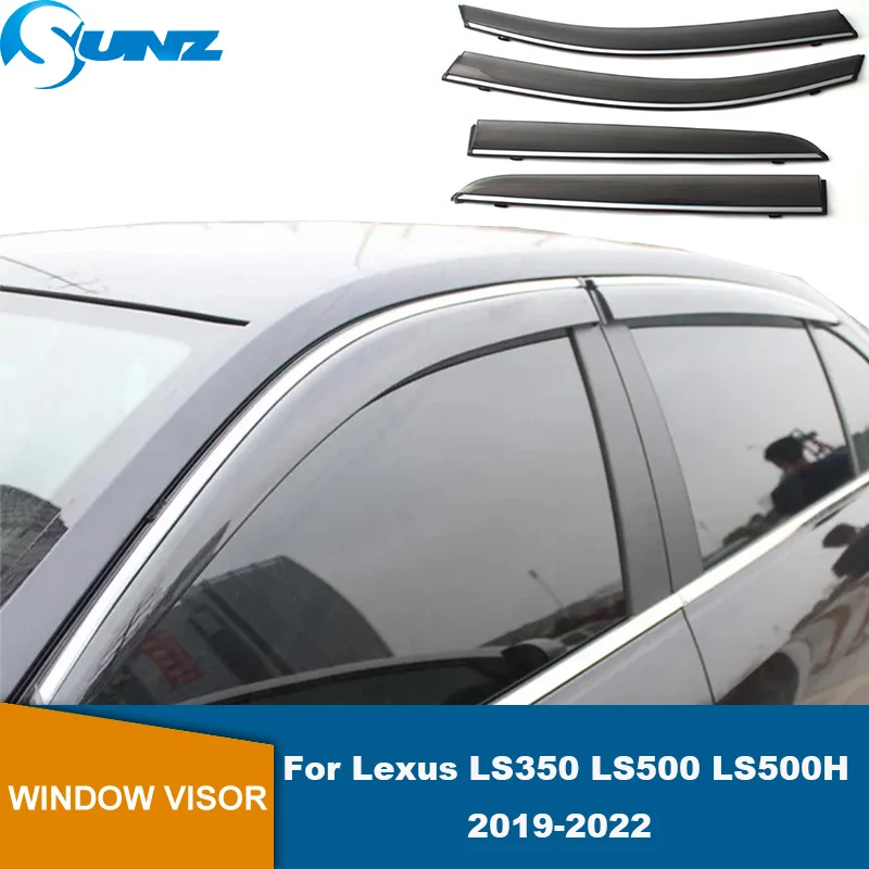 Дверной козырек для Lexus LS350, LS500, LS500H, 2019, 2020, 2021, 2022, 2023, козырек для автомобильного окна, навес от солнца, дождя, отражатель, защита от солнца